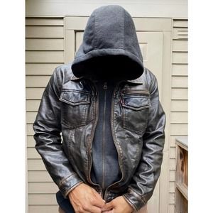 Levi’s Leather Sherpa Jacket
